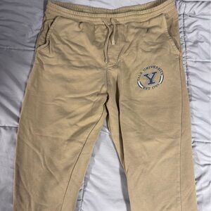 Beige Joggers with Logo